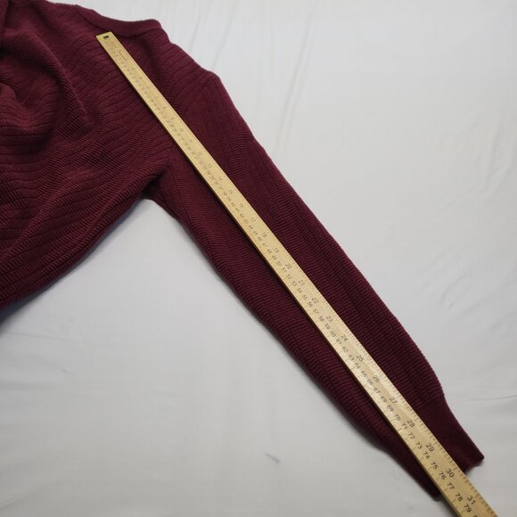 Jeremy Argyle NYC Mens Sweater Henley Size Large Wool Blend Long Sleeve Burgandy - Picture 15 of 15